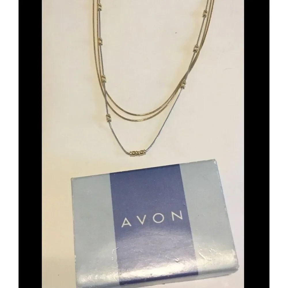 Vintage Avon 2-Tone Snake Chain Necklace Bundle~New in Box